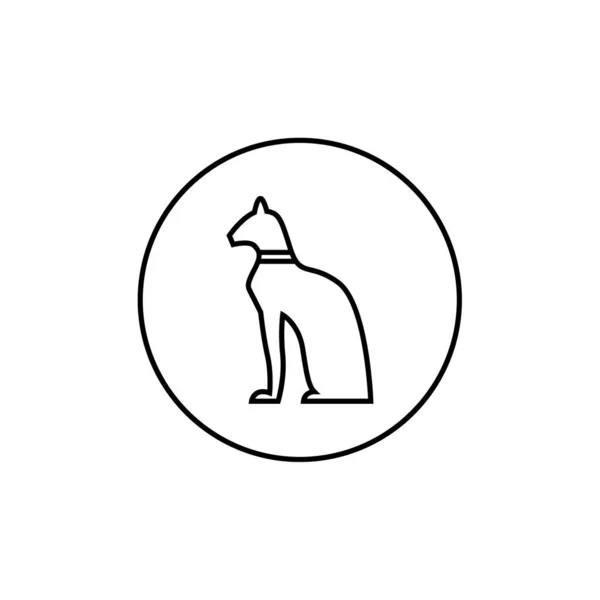 Animal Cat Icon Vector Illustration Egyptian Culture — Archivo Imágenes Vectoriales