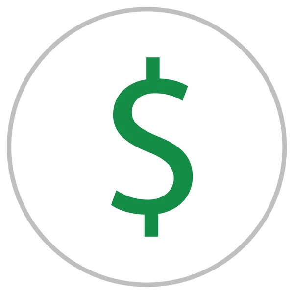 Ícone Dólar Ilustração Simples Sinal Dinheiro Dos Eua — Vetor de Stock