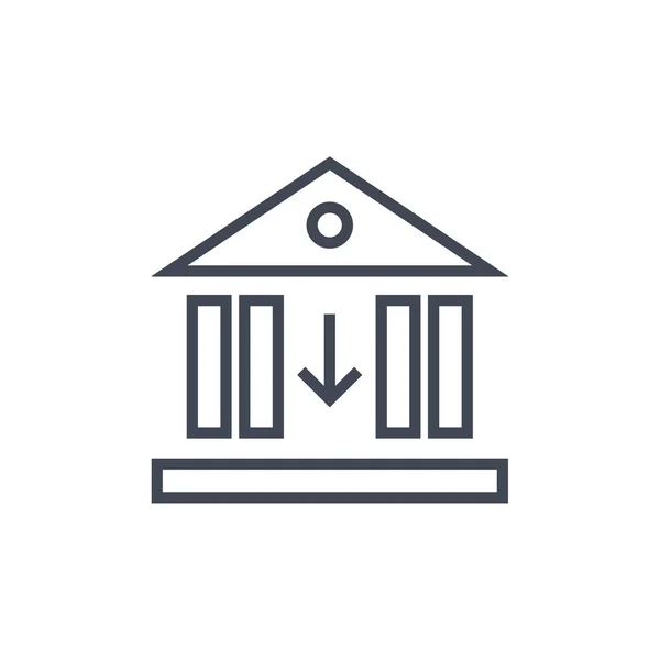 Bank Symbol Vektor Isoliert Auf Weißem Hintergrund Für Ihr Web — Stockvektor