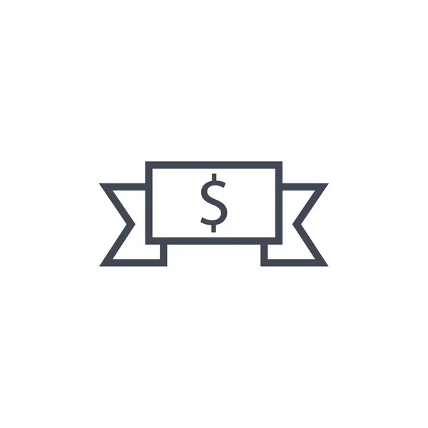 Money Icon Vector Isolated White Background Dollar Transparent Sign Line — Stock vektor