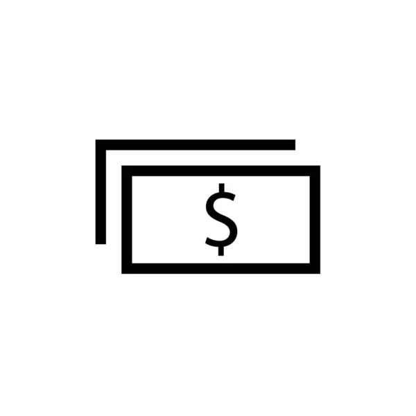 Icône Signe Dollar Illustration Logo Web Argent Des Etats Unis — Image vectorielle