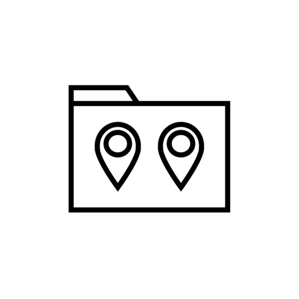 Location Icon Vector Isolated White Background Map Transparent Sign — Image vectorielle