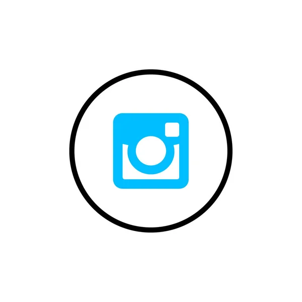 Ícone Sinal Câmera Imagem Logotipo Mídia Social —  Vetores de Stock