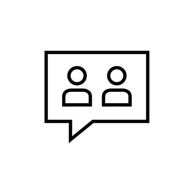 Sohbet balonu simgesi, vektör illüstrasyonu basit tasarım