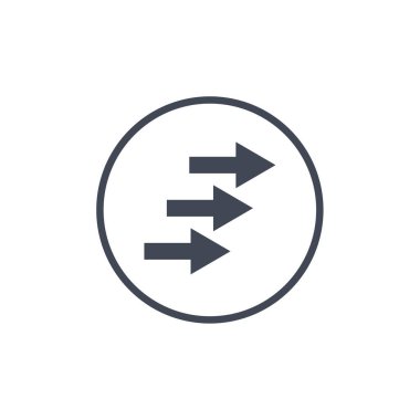 Beyaz arkaplanda izole edilmiş ok simgesi vektörü, saydam ok işareti 