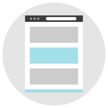 Web sitesi ve uygulama tasarımı için tarayıcı vektör simgesi 