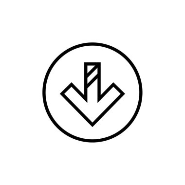 ok basit simge vektör illüstrasyonu  