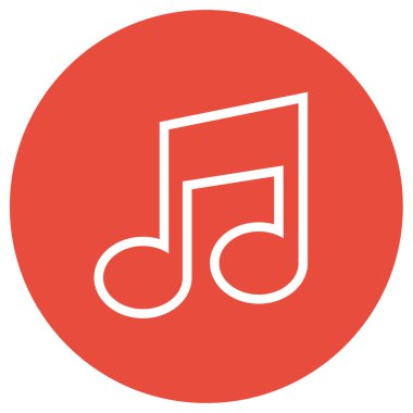 müzik notası ikon vektör illüstrasyonu