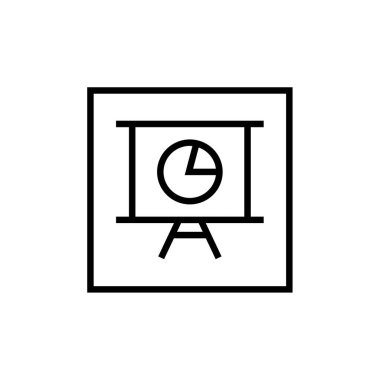 İş sunum simgesinin illüstrasyon vektörü 