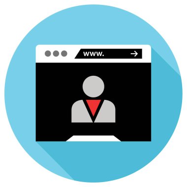 Online pazarlama. vektör simgesi 