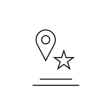 konum simgesi vektörü beyaz arkaplanda izole edildi