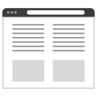 Web sitesi ve uygulama tasarımı için tarayıcı vektör simgesi 