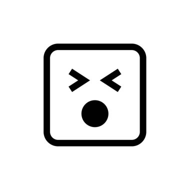 emoji yüz ifadesinin vektör çizimi, duygu sembolü