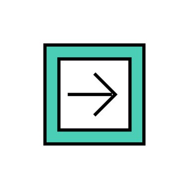 ok basit simge vektör illüstrasyonu  