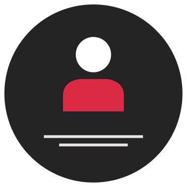 kullanıcı. Web simgesi basit illüstrasyon