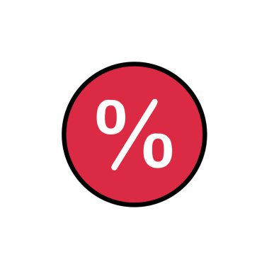 yüzde simge vektör illüstrasyonu