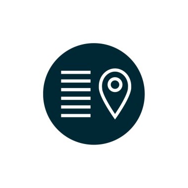 Navigasyon iğne işareti basit simge, vektör illüstrasyonu