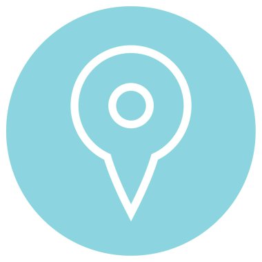 Navigasyon iğne işareti basit simge, vektör illüstrasyonu