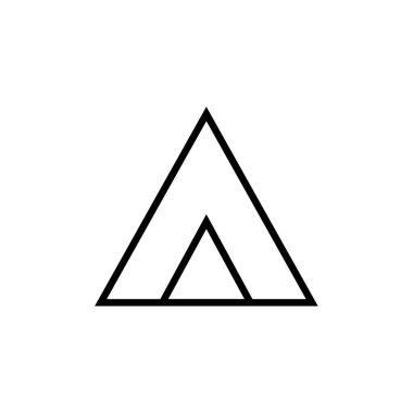 kamp ikonu vektör illüstrasyonu