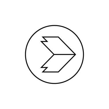 ok basit simge vektör illüstrasyonu  