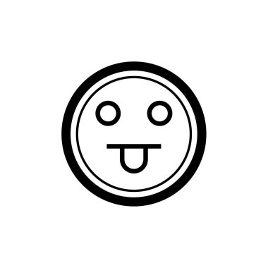emoji, yüz ifadesi sembolü, simge simgesi, vektör illüstrasyonu