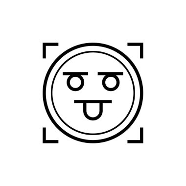 emoji, yüz ifadesi sembolü, simge simgesi, vektör illüstrasyonu