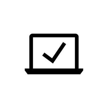 işaretli dizüstü bilgisayar vektör illüstrasyon tasarımı