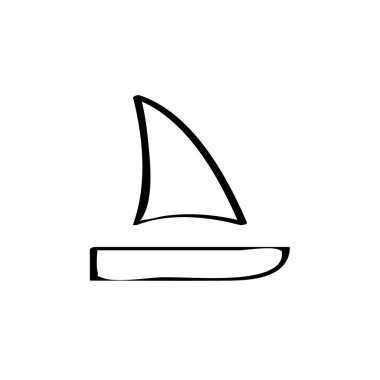 yelkenli hattı biçim ikon vektör tasarımı 