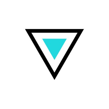 üçgen simgesi, vektör illüstrasyonu basit tasarım