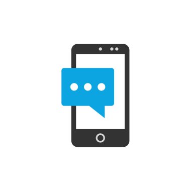 Konuş. Web simgesi basit illüstrasyon    