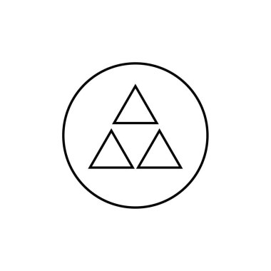 Soyut çokgen geometrik simge, vektör illüstrasyonu 