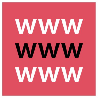 İnternet www Web çevrimiçi simge tasarım vektörü        