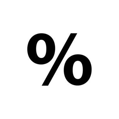 yüzde simgesi vektör illüstrasyonu