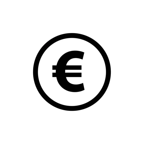 Euro Sign Icon Vector Example — 스톡 벡터
