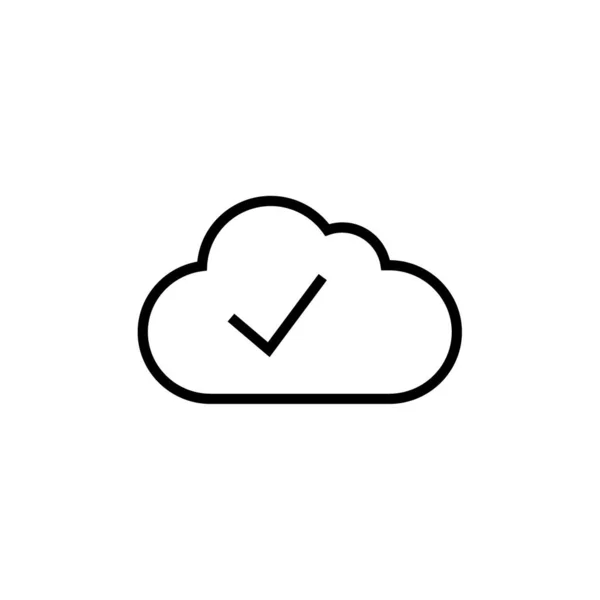 Cloud Download Symbol Wolkensymbolvektor — Stockvektor