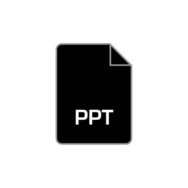 Ppt File Format Icon Vector Illustration — стоковый вектор