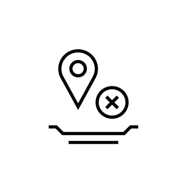 Map Pointer Icon Location Marker Symbol Flat Design Style — Stock Vector