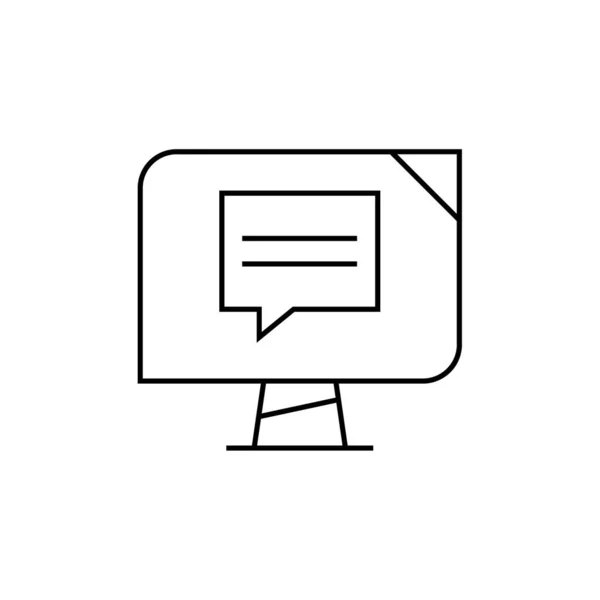 Icono Mensajería Texto Vector Ilustración — Vector de stock