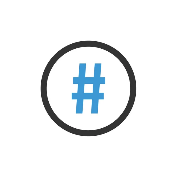 Hashtag Signo Logotipo Diseño Plantilla Vector — Vector de stock