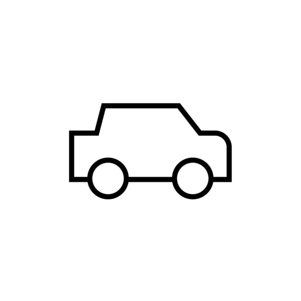 Black Line Icon Car — Stock Vector