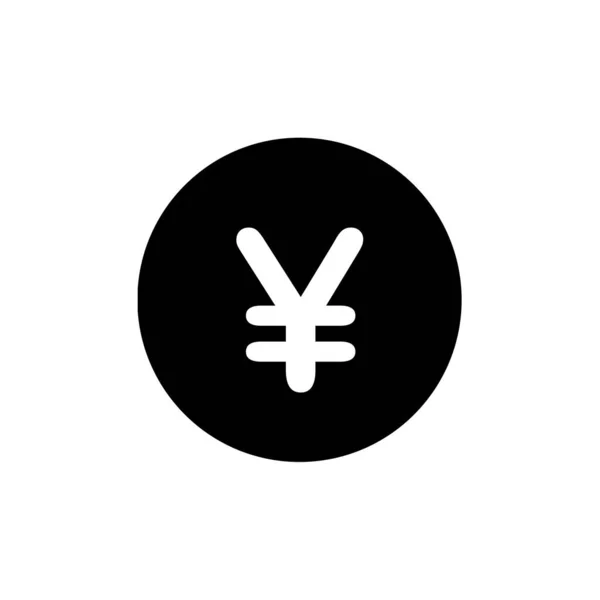 Icône Yen Vecteur Isolé Sur Fond Blanc Conception Symbole Vectoriel — Image vectorielle