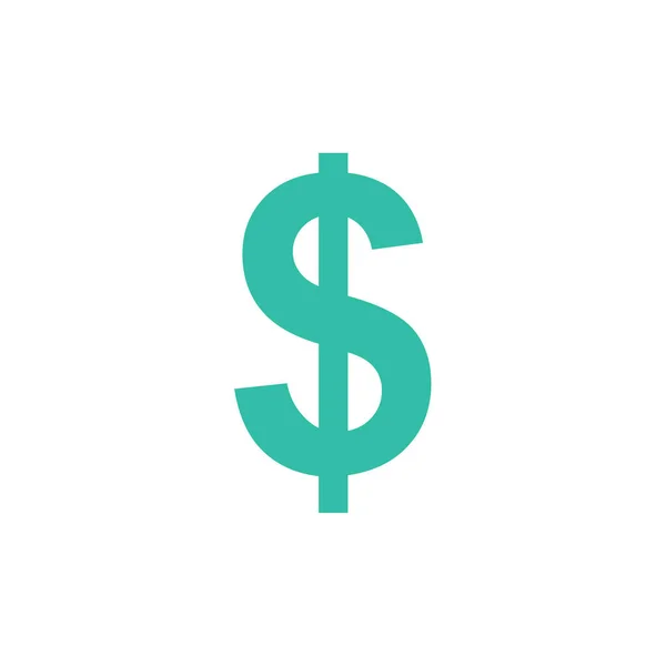 Icône Signe Argent Symbole Dollar Illustration Vectorielle Plate — Image vectorielle