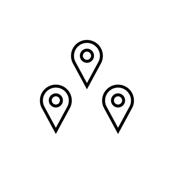 Navigatie Pin Marker Eenvoudig Pictogram Vector Illustratie — Stockvector