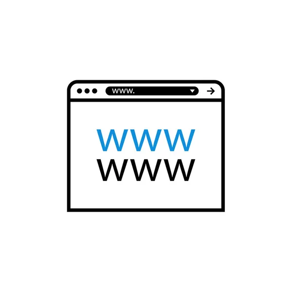 Ícone Navegador Web Ilustração Vetorial Design Simples — Vetor de Stock
