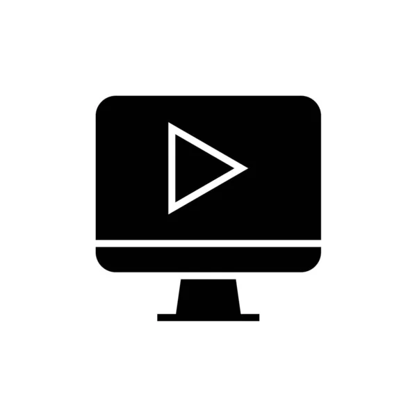 Youtube Ícone Simples Vetor Ilustração Vídeo Conceito Mídia — Vetor de Stock