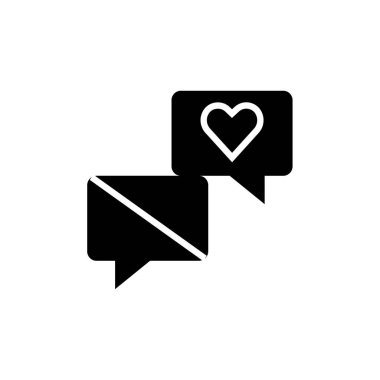 Kalp ikonu vektör illüstrasyonu 