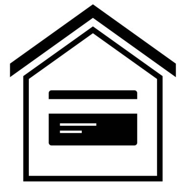 Ev. Web simgesi basit illüstrasyon