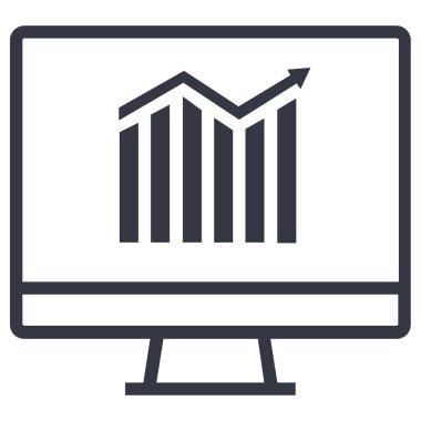 büyüme çubuğu vektör simgesi.