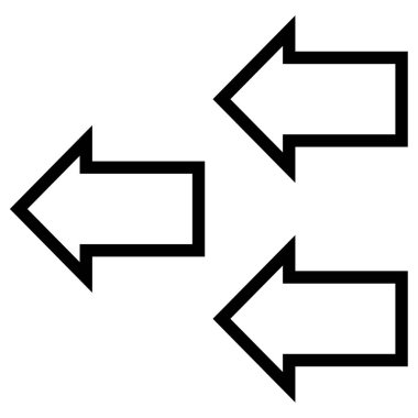 Exchange okları vektör simge kontur 