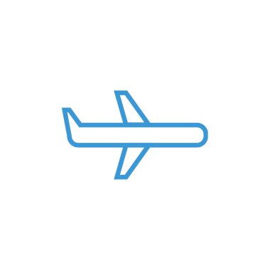 uçak ikonu vektör illüstrasyonu
